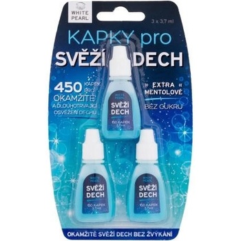 White Pearl Dental Care kvapky pre svieži dych (Without Sugar) 3 x 3,7 ml