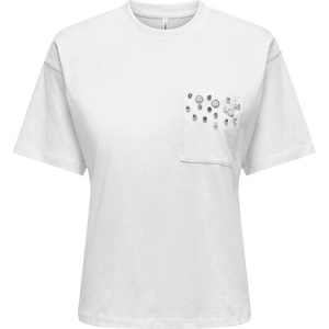 ONLY Тениска onlposh life s/s bling pocket top boxjrs