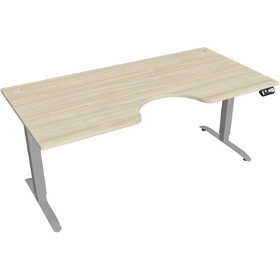 Hobis Office Pro psací stůl Motion MS ERGO 2 Šířka: 180 cm, Barva desky: akát, Barva kovu: šedá RAL 9006 Šířka 120-180 cm / 27 barevných variant