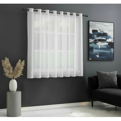 Dekorační krátká záclona s kroužky EDEN bílá 300x160 cm MyBestHome