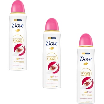 Dove Advanced Care Go Fresh Антиперспирант-дезодорант с аромат на нар и лимонова върбинка 3х200 мл