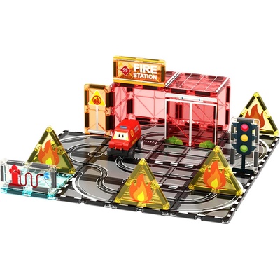 Colormag Magnetická stavebnica Fire station 30 ks