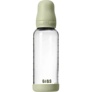 BIBS Стъклена бебешка бутилка Bibs - С каучуков биберон, 240 ml, Sage (5020250) - baby