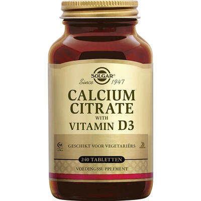 Solgar Calcium Citrate with Vitamin D3, Vápník citrát a Vitamín D3, 240 tablet