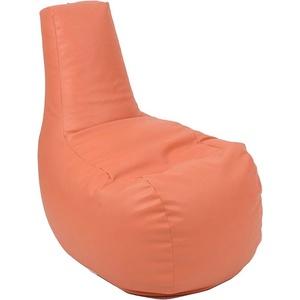 PUFRELAX Пуф, стол, 230л. , Sunlounger Evo - Orange, PU кожа, Пълнеж от полистиролни перли, 8115 (PUF-G-SEV-PU-OR) - topmarket