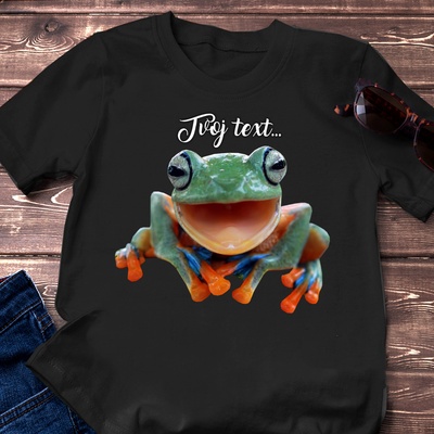 Tričko s potlačou Žaba čierna