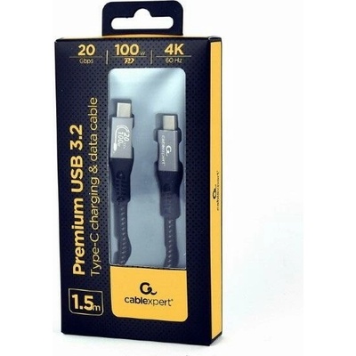 Gembird CCBP-USB3-CMCM100-1.5M USB-C 3.2 gen 2 20 Gbps 100W1.5 PD