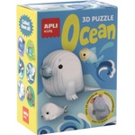 APLI Комплект 3D пъзели Apli Kids - Ocean, тюлен, тюленче и рибка (19951) - baby