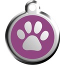 Známky, adresáre a prívesky pre psov Red Dingo známka ťapka M