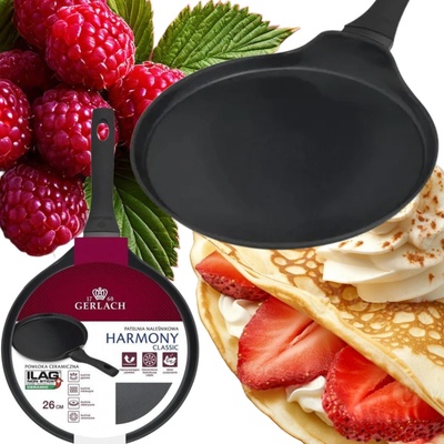 Panvica na palacinky Gerlach Granitex obsidian 26 cm keramická