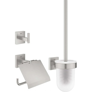 GROHE QuickFix Start Cube - Комплект аксесоари за тоалетна 3 в 1, „Supersteel 41123DC0 (41123DC0)