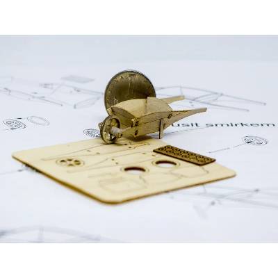 MDS - Modelové domečky Špalek Drevený fúrik 1:87