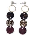 Dannyra Обици тип висулка и кожени пендари Dannyra Jewels