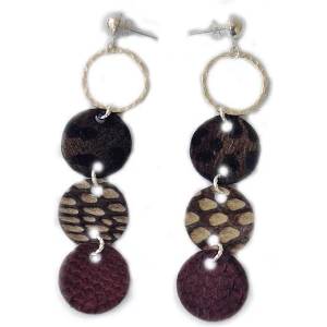 Dannyra Обици тип висулка и кожени пендари Dannyra Jewels