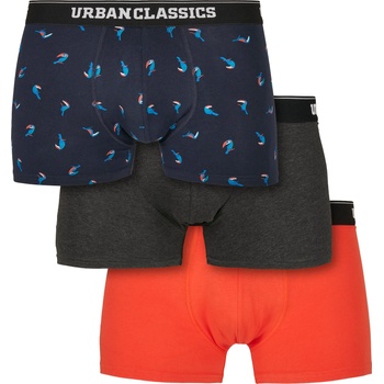 Image 1 of Urban Classics Комплект от три чифта боксерки Urban Classics bird aop+ boxer orange + cha UB-TB3979-02955 - Многоцветен, размер M