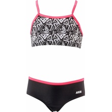 Axis Swimsuit dievčenské dvojdielne plavky čierna ružová biela