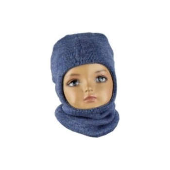 Detská kukla bez brmbolca modrý melír