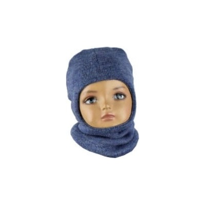 Detská kukla bez brmbolca modrý melír