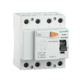 Image 1 of ELMARK ДЕФЕКТНОТОКОВА ЗАЩИТА jel2 4.5ka 4p 10a/30ma (40810)