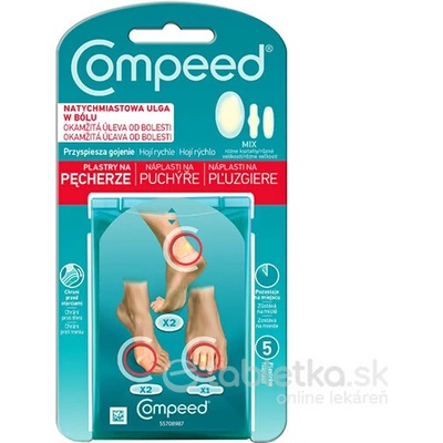 Compeed náplasť na pľuzgiere MIX (3 veľkosti) 5 ks