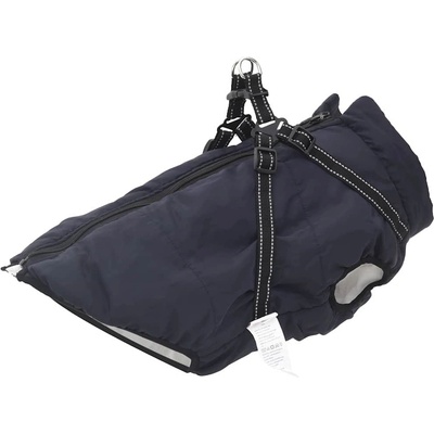 vidaXL Кучешко палто Морски син L44 Флийс и полиестер (3422543)