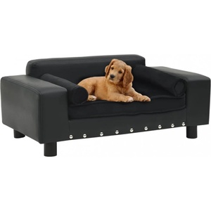 vidaXL Dog sofa 81x43x31 cm black pleather 170954