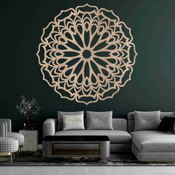 Drevená mandala na stenu