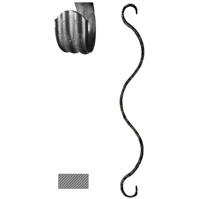 Prvok (380x50mm), 12x6mm, základné rozkutie
