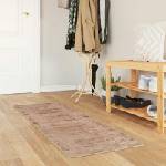 vidaXL Каса за килим MARSA Бяло 50 x 150 cm Полиестер и PVC (42023301)