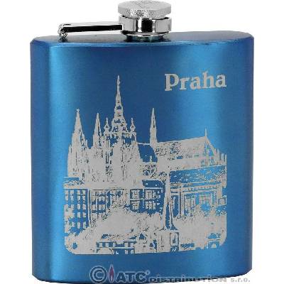 Kapesní ocelová nerezová lahev 6ozPRAHA 97111 175 ml
