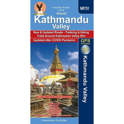 Around Kathmandu Valley 1:60 t. - turistická mapa