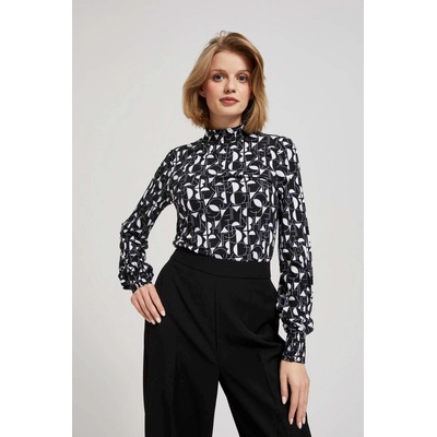 Moodo Блуза с шарка Moodo Moodo | Cheren Byal | ЖЕНИ | XS