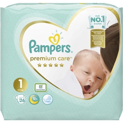 Бебешки пелени Pampers - Premium Care 1, 26 броя (1007000088)