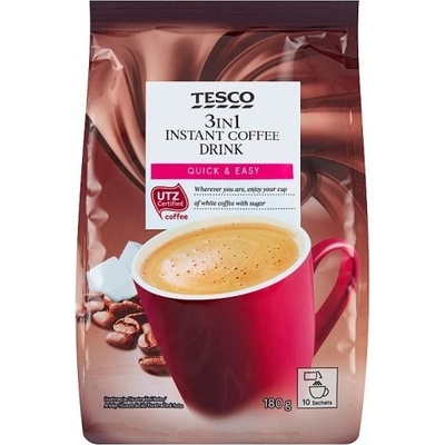 Tesco 3in1 rozpustná zmes na prípravu kávového nápoja 10 x 18 g
