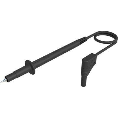 4 mm safety test lead, silicone, test probe/angled plug, 100 cm