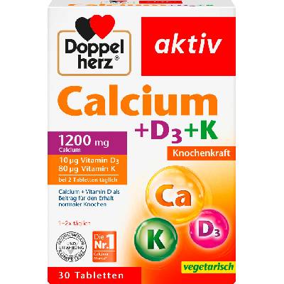 Doppelherz aktiv калций + D3 + K - 30 таблетки