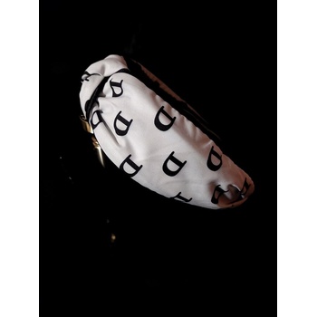 Radi handmade Стилна диадема в бяло с възел с букви (829)