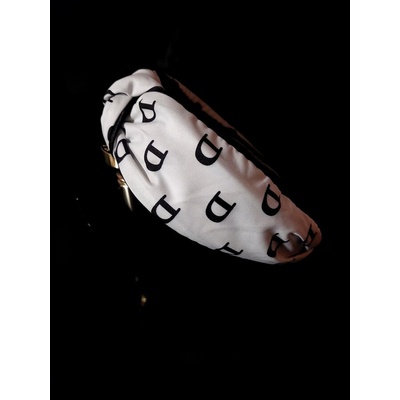 Radi handmade Стилна диадема в бяло с възел с букви (829)