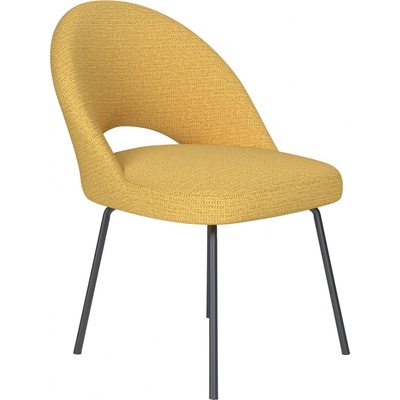 White Label Living Mick kovová žlutý látkový potah