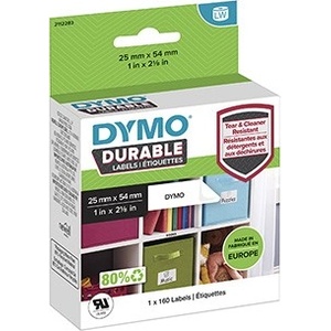 DYMO полипропиленови етикети 54mm x 25mm, бели, многофункционални, 160 бр. , 2112283 (2112283)