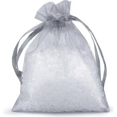 Dárkový pytlík 7x9 cm organza - šedá (5 ks)