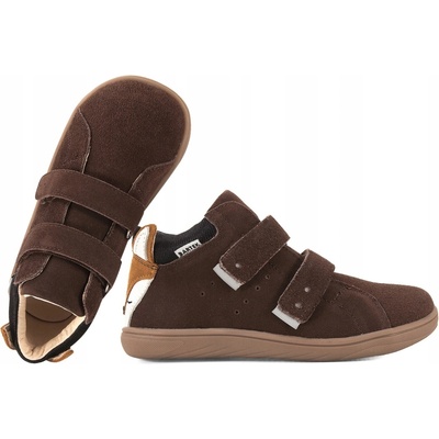 Bartek 8631863 barefoot boty dětské polobotky kůže suchý zip semišové