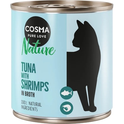Cosma Икономична опаковка Cosma Nature 12 x 280 г - риба тон и скариди