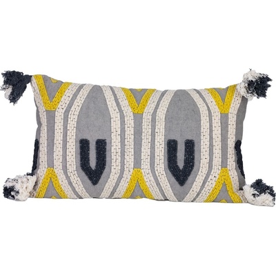 EGLO 420043 - Декоративна възглавница CHEVERY 35x60 см сив/жълт (EG420043)
