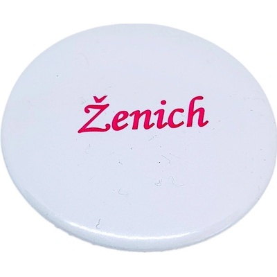 Martin Dont Production placka na rozlučku se svobodou s nápisem "Ženich"