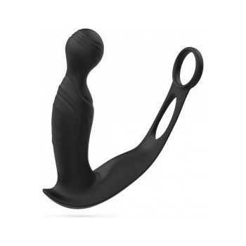 Boss of Toys Crushious Flamma Black - Vibrating Prostate Model with Dual Rings 16 cm