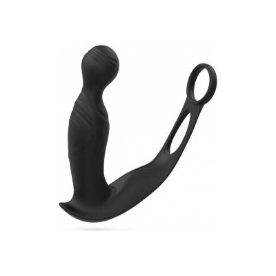 Boss of Toys Crushious Flamma Black - Vibrating Prostate Model with Dual Rings 16 cm