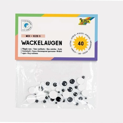 Folia Bringmann Oči s pohyblivou panenkou samolepicí 40 ks mix – Zboží Mobilmania