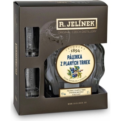 R. Jelínek Pálenka z Planých Trniek 42% 0,7 l (darčekové balenie 2 poháre)