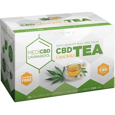 MediCBD Harmančekový čaj CBD 7,5 mg 20 vrecúšok
